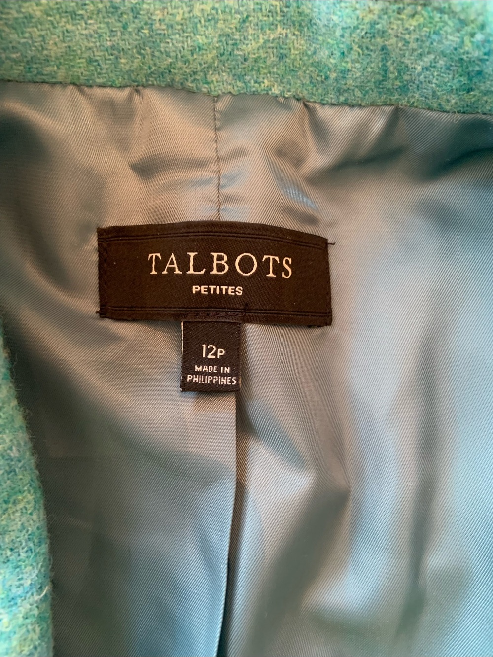 Talbots Teal Wool-Blend Women’s Blazer Classic Tailored Jacket - Picture 16 of 16